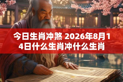 今日生肖冲煞 2026年8月14日什么生肖冲什么生肖
