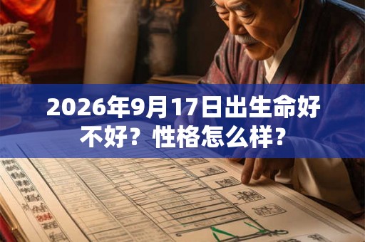 2026年9月17日出生命好不好？性格怎么样？