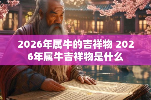 2026年属牛的吉祥物 2026年属牛吉祥物是什么