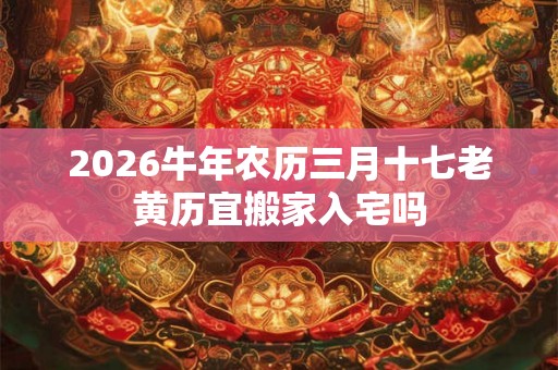 2026牛年农历三月十七老黄历宜搬家入宅吗