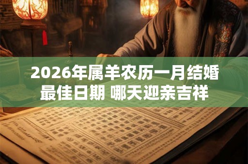 2026年属羊农历一月结婚最佳日期 哪天迎亲吉祥