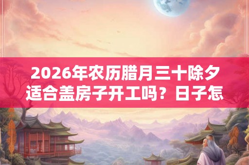 2026年农历腊月三十除夕适合盖房子开工吗？日子怎么样？