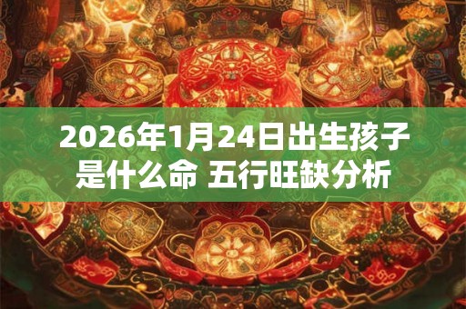2026年1月24日出生孩子是什么命 五行旺缺分析 2026年1月24日出生孩子是什么命 五行旺缺分析
