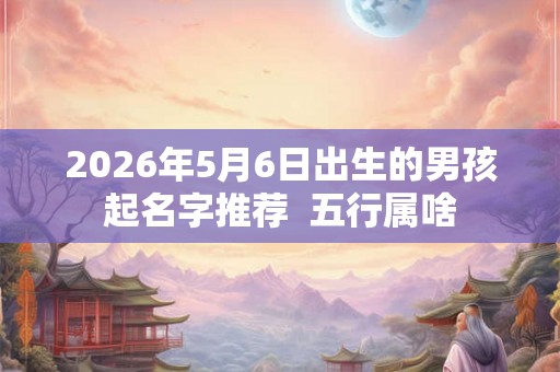 2026年5月6日出生的男孩起名字推荐 五行属啥 2026年5月6日出生的男孩起名字推荐 五行属啥