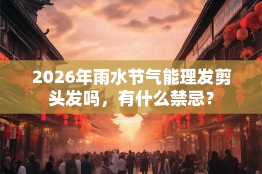 2026年雨水节气能理发剪头发吗，有什么禁忌？