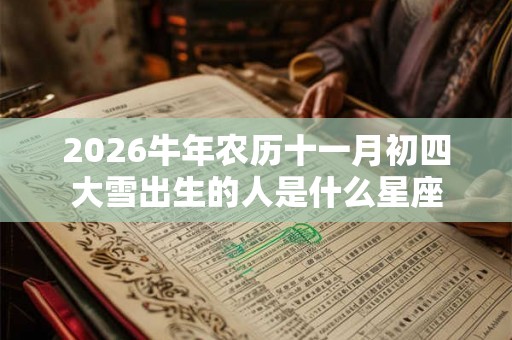 2026牛年农历十一月初四大雪出生的人是什么星座