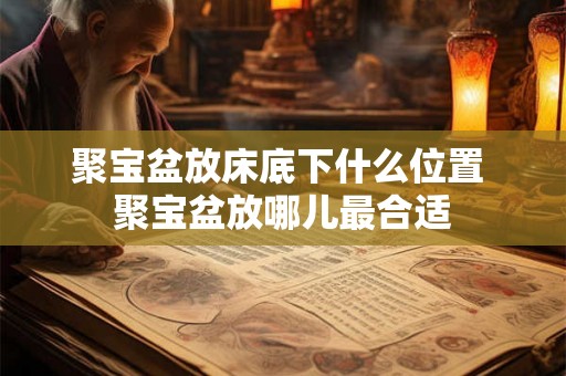 聚宝盆放床底下什么位置 聚宝盆放哪儿最合适