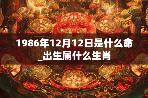 1986年12月12日是什么命_出生属什么生肖