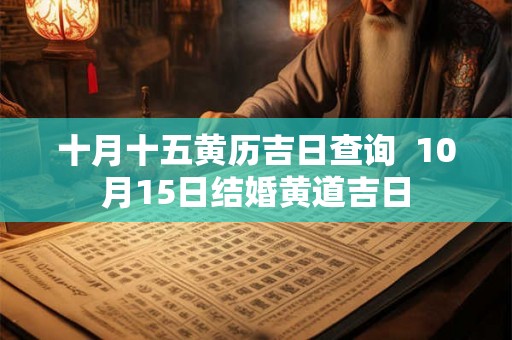十月十五黄历吉日查询  10月15日结婚黄道吉日