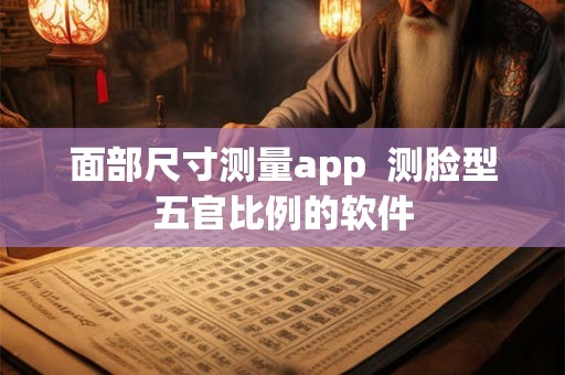 面部尺寸测量app  测脸型五官比例的软件