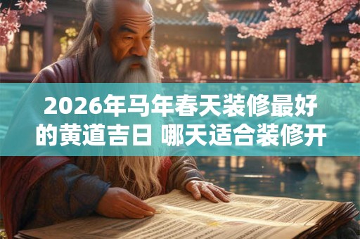 2026年马年春天装修最好的黄道吉日 哪天适合装修开工 2026年马年春天装修最好的黄道吉日 哪天适合装修开工