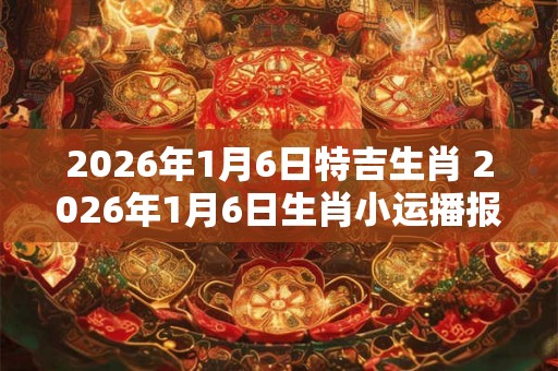 2026年1月6日特吉生肖 2026年1月6日生肖小运播报