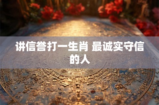 讲信誉打一生肖 最诚实守信的人 讲信誉打一生肖 最诚实守信的人