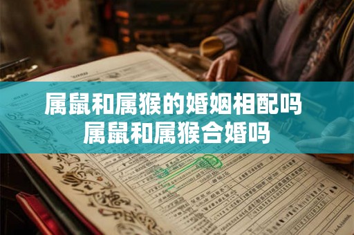 属鼠和属猴的婚姻相配吗 属鼠和属猴合婚吗
