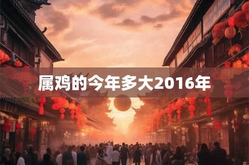 属鸡的今年多大2016年