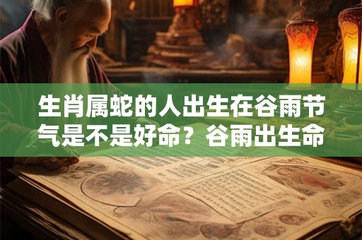 生肖属蛇的人出生在谷雨节气是不是好命？谷雨出生命理解析