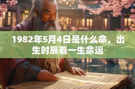 1982年5月4日是什么命，出生时辰看一生命运