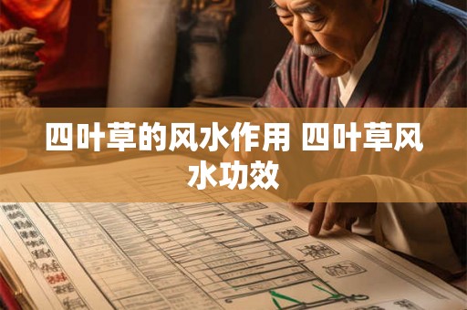 四叶草的风水作用 四叶草风水功效