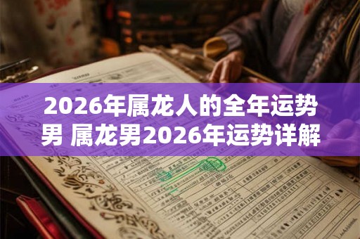 2026年属龙人的全年运势男 属龙男2026年运势详解