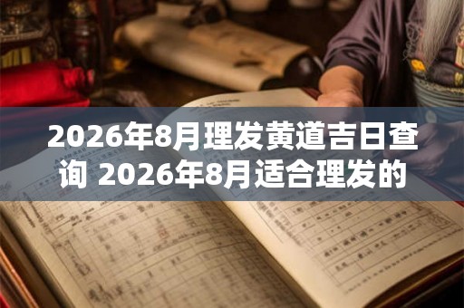 2026年8月理发黄道吉日查询 2026年8月适合理发的好日子 2026年8月理发黄道吉日查询 2026年8月适合理发的好日子