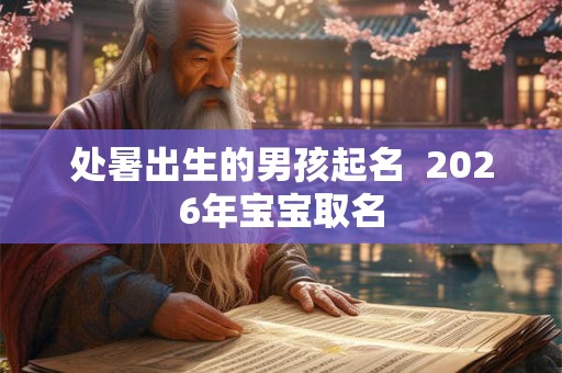 处暑出生的男孩起名  2026年宝宝取名