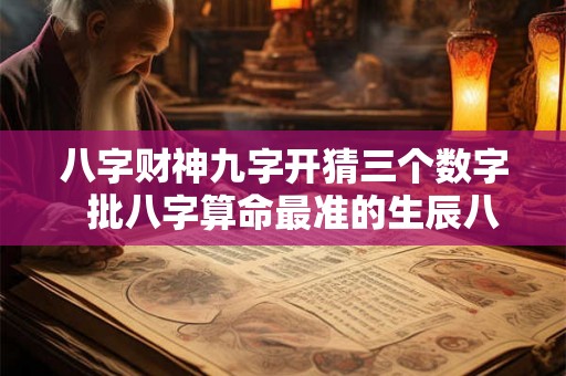八字财神九字开猜三个数字 批八字算命最准的生辰八字算命 八字财神九字开猜三个数字 批八字算命最准的生辰八字算命