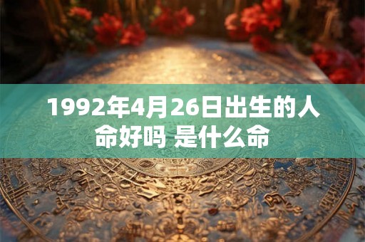 1992年4月26日出生的人命好吗 是什么命