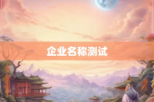 企业名称测试