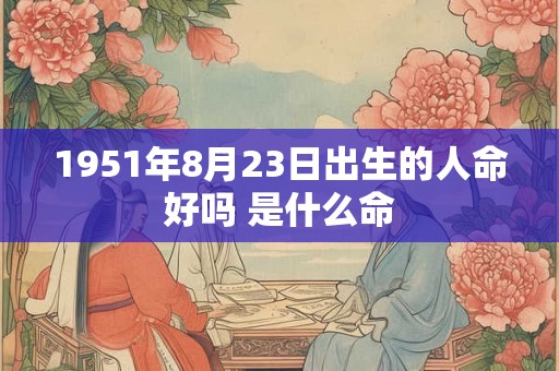 1951年8月23日出生的人命好吗 是什么命