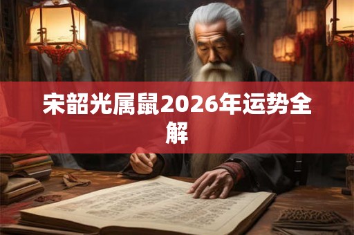宋韶光属鼠2026年运势全解 宋韶光属鼠2026年运势全解