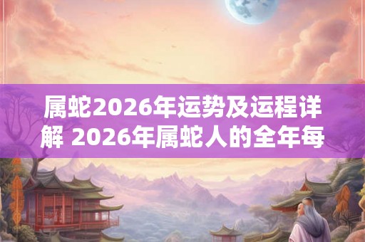 属蛇2026年运势及运程详解 2026年属蛇人的全年每月运势 属蛇2026年运势及运程详解 2026年属蛇人的全年每月运势