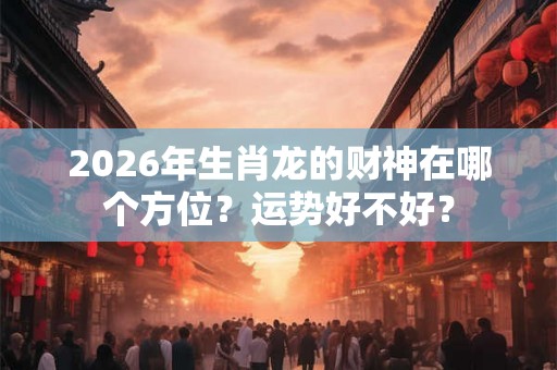 2026年生肖龙的财神在哪个方位？运势好不好？