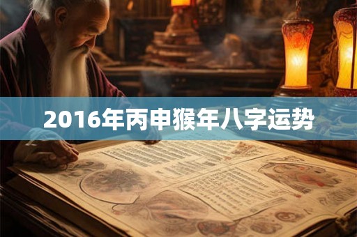 2016年丙申猴年八字运势