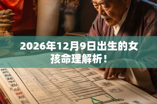 2026年12月9日出生的女孩命理解析! 2026年12月9日出生的女孩命理解析!