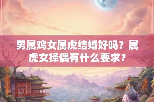 男属鸡女属虎结婚好吗？属虎女择偶有什么要求？