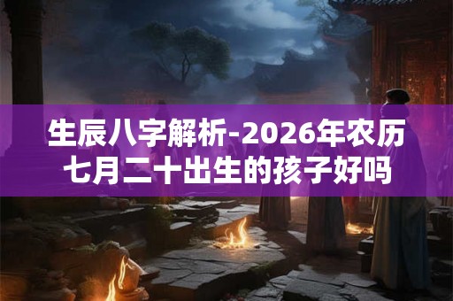 生辰八字解析-2026年农历七月二十出生的孩子好吗