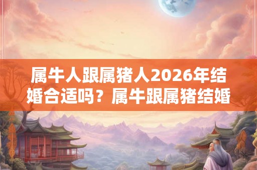 属牛人跟属猪人2026年结婚合适吗?属牛跟属猪结婚好不好? 属牛人跟属猪人2026年结婚合适吗?属牛跟属猪结婚好不好?