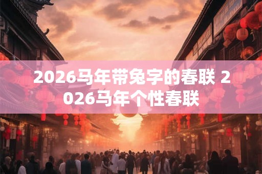 2026马年带兔字的春联 2026马年个性春联 2026马年带兔字的春联 2026马年个性春联