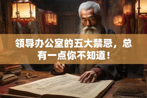 领导办公室的五大禁忌，总有一点你不知道！