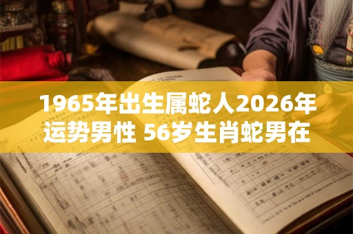 1965年出生属蛇人2026年运势男性 56岁生肖蛇男在2026年运气如何
