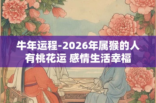 牛年运程-2026年属猴的人有桃花运 感情生活幸福