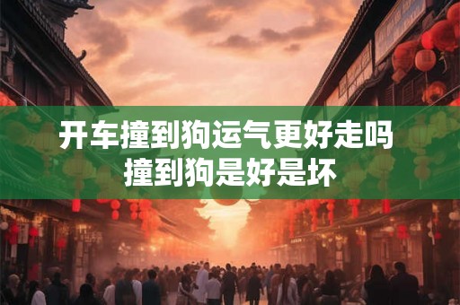 开车撞到狗运气更好走吗 撞到狗是好是坏