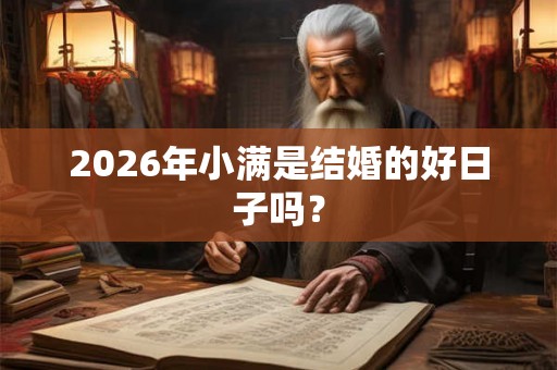 2026年小满是结婚的好日子吗？