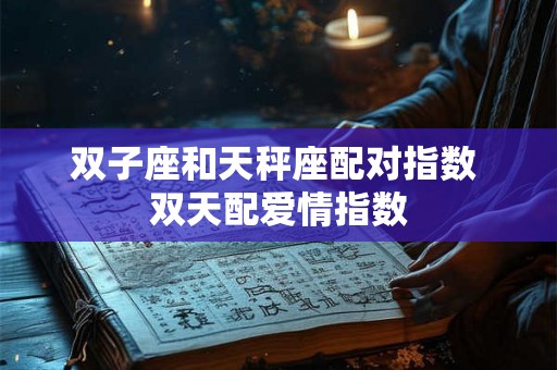 双子座和天秤座配对指数 双天配爱情指数