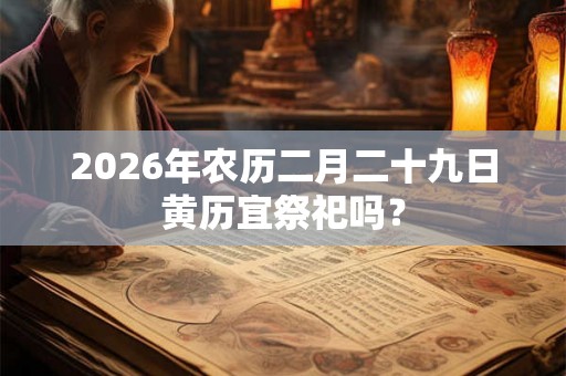 2026年农历二月二十九日黄历宜祭祀吗? 2026年农历二月二十九日黄历宜祭祀吗?
