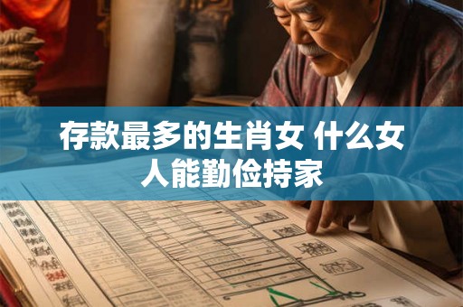 存款最多的生肖女 什么女人能勤俭持家