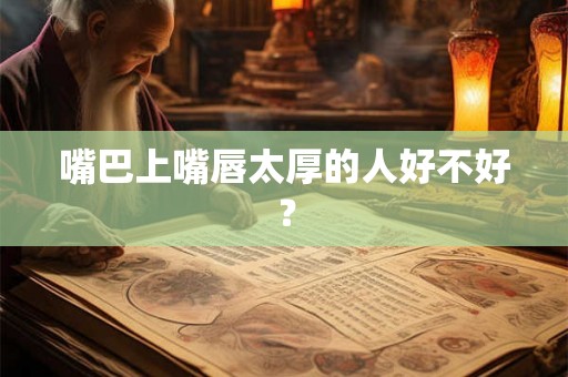 嘴巴上嘴唇太厚的人好不好？