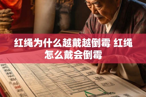 红绳为什么越戴越倒霉 红绳怎么戴会倒霉