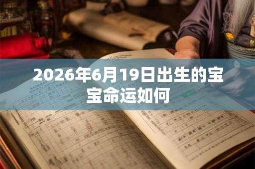 2026年6月19日出生的宝宝命运如何