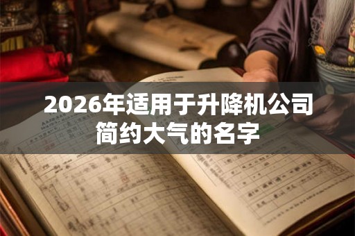 2026年适用于升降机公司简约大气的名字